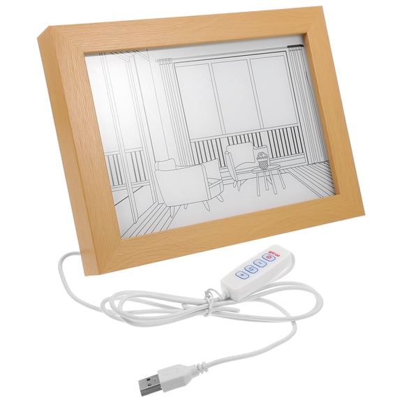 SWETRACE Glowing Photo Frame with LED Light for Home Use Multi Color PS Material 8x10 Inch