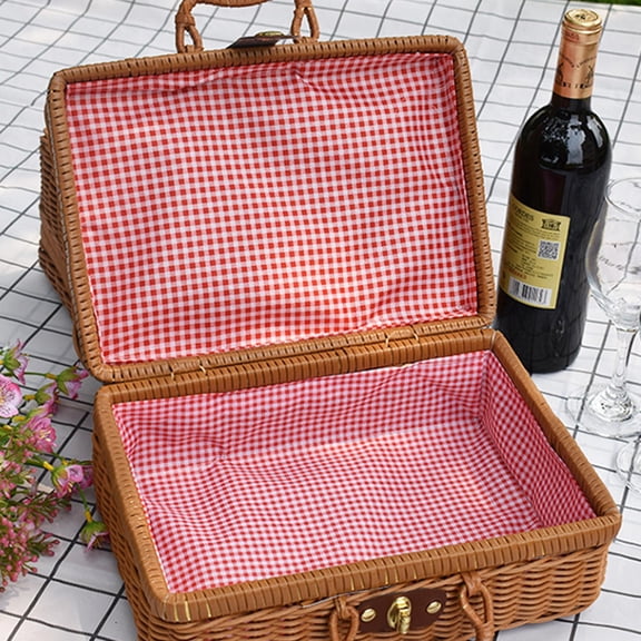 SWETRACE Makeup Cases 1Pack Woven Cosmetics Organizer Solid Tube Wicker 8.65x6.68x3.93in