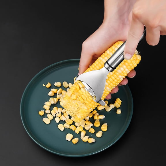 SWETRACE Stainless Steel Manual Corn Thresher and Peeler Tool for Kitchen Use, 1-Piece Corn Sheller