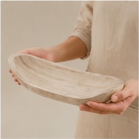 SWETRACE Minimalist Wooden Boat Shaped Fruit Tray for Home Restaurant Use