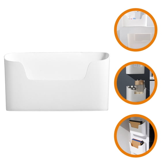 SWETRACE White Multipurpose Hanging Storage Box, Wall Mount Desktop Organizer Container for Home Office Bathroom and Kitchen Use