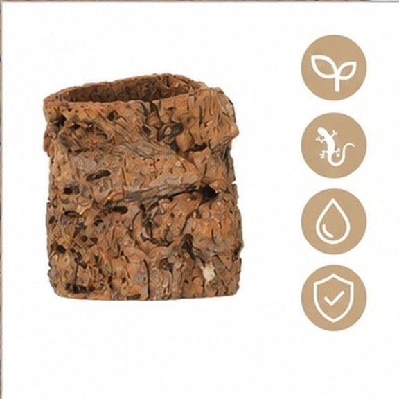 SWETRACE Natural Cork Bark Reptile Hide for Terrariums Safe Habitat Hideout with Authentic Forest Design