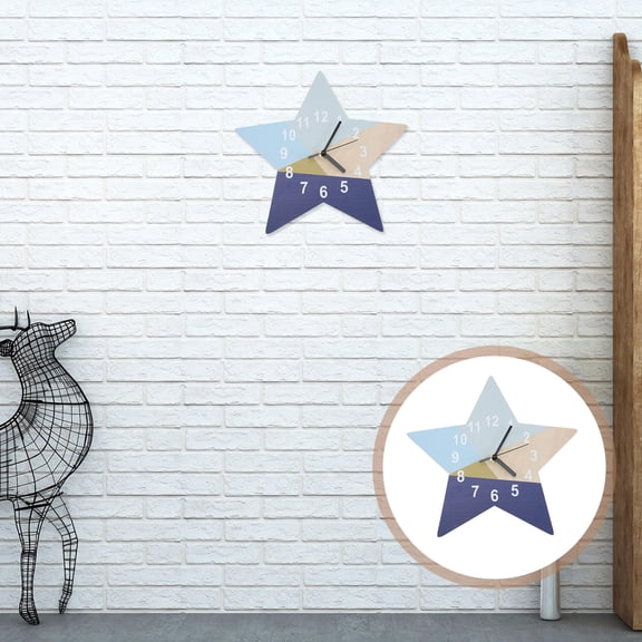 SWETRACE Modern Non-Ticking Wall Clock for Kids Room, Synthetic Material, Quiet Design, 1 Piece Decorative Clock