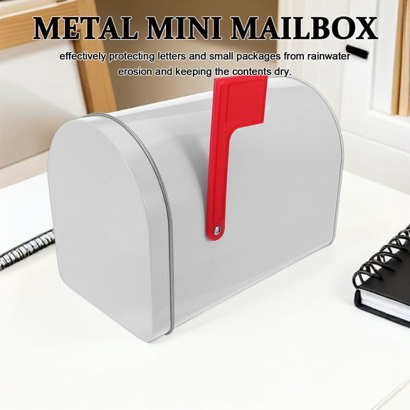 SWETRACE Outdoor Mounted Post Box in White Iron with Weatherproof Features for Tiny House Accessories