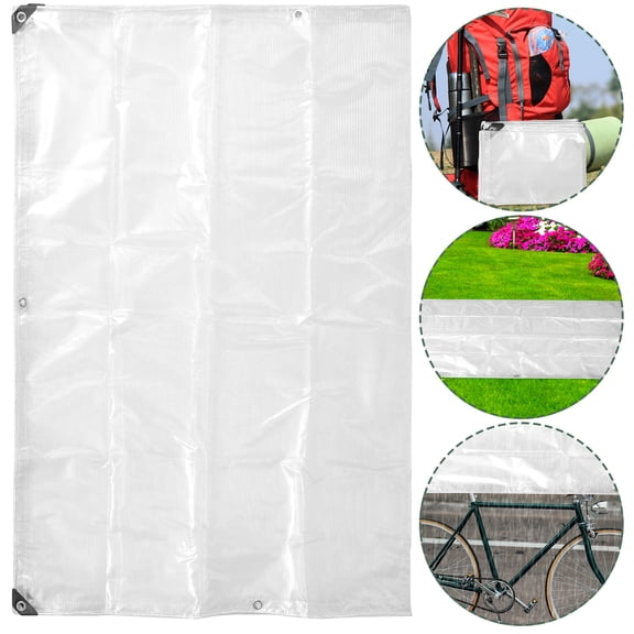SWETRACE Transparent Outdoor PVC Tarps Cover for Picnics and Camping, 1 Pack Protector