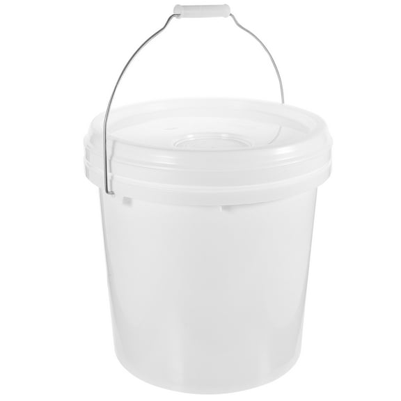 SWETRACE Paint Cans With Lids Painting Bucket White Iron Multipurpose Round 1Pcs