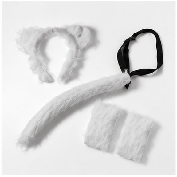 SWETRACE White Ears and Tail Costume Set, 1 Piece Party Costume Accessory for , Themed Parties, Cosplay