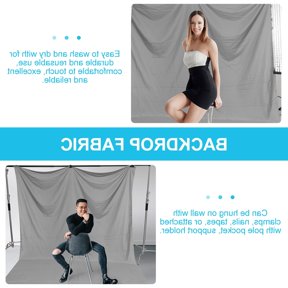 SWETRACE Photography Backdrop Cloth Grey for Home Wall Background and Photo Props with Durable Material