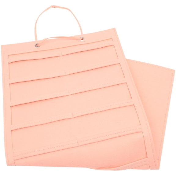 SWETRACE Pink Felt Hair Bow Hanging Organizer 1Set for Girls Wall Hanging bow Rack Elegant Design