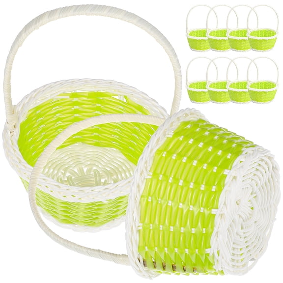 SWETRACE Plastic Woven 10Pcs Round for Easter Decorations and Party Favors