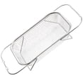 SWETRACE Plated Silver Dish Drainer Rack, Expandable Kitchen Organizer ...