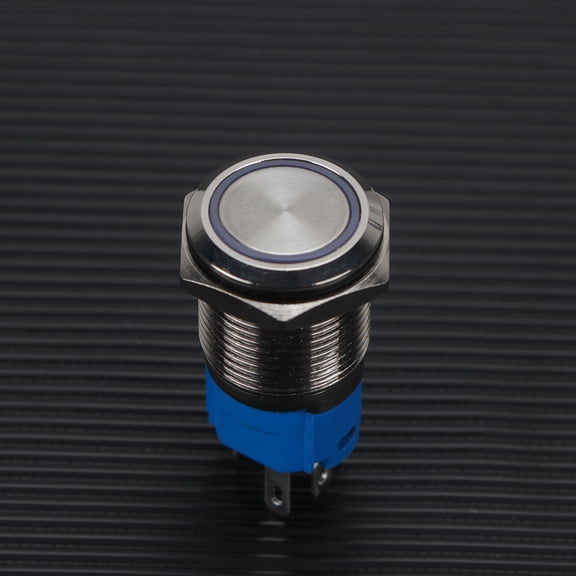 SWETRACE Plated Silver Illuminated Waterproof Push Button Switch for Automotive and Industrial Use