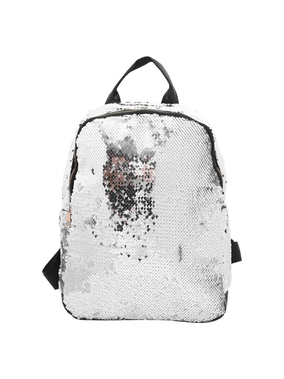 Portable Sequin PU Backpack for Travel Outdoor Use with Comfortable Breathable Design