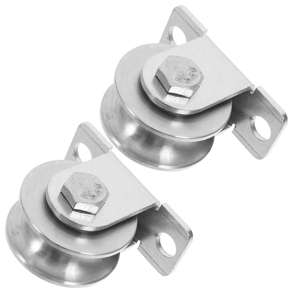 SWETRACE 2-Pack Stainless Steel U-Shaped Groove Pulleys for Rope, Heavy Duty Commercial Grade Hardware