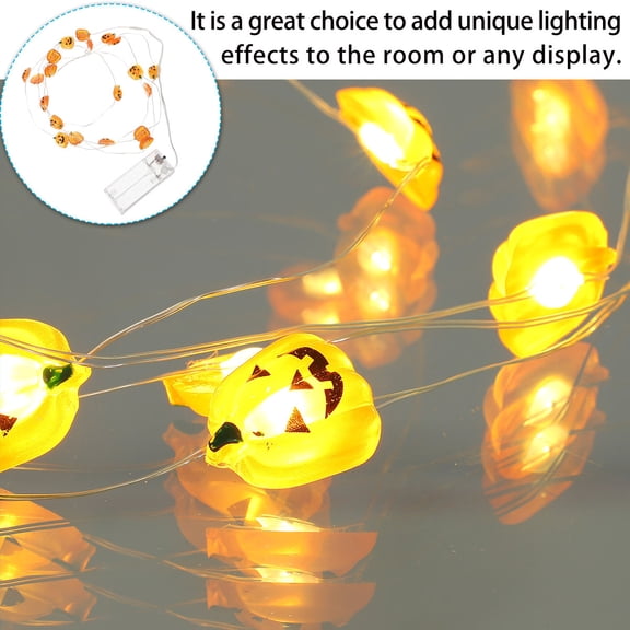 SWETRACE led decorative string lights Orange 20 LED Copper Wire Pumpkin Decoration 1 Set