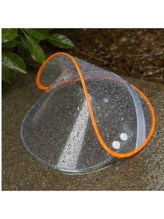 Rain Poncho Hat Shield with Transparent Brim, Practical Face Protector for Outdoor Use