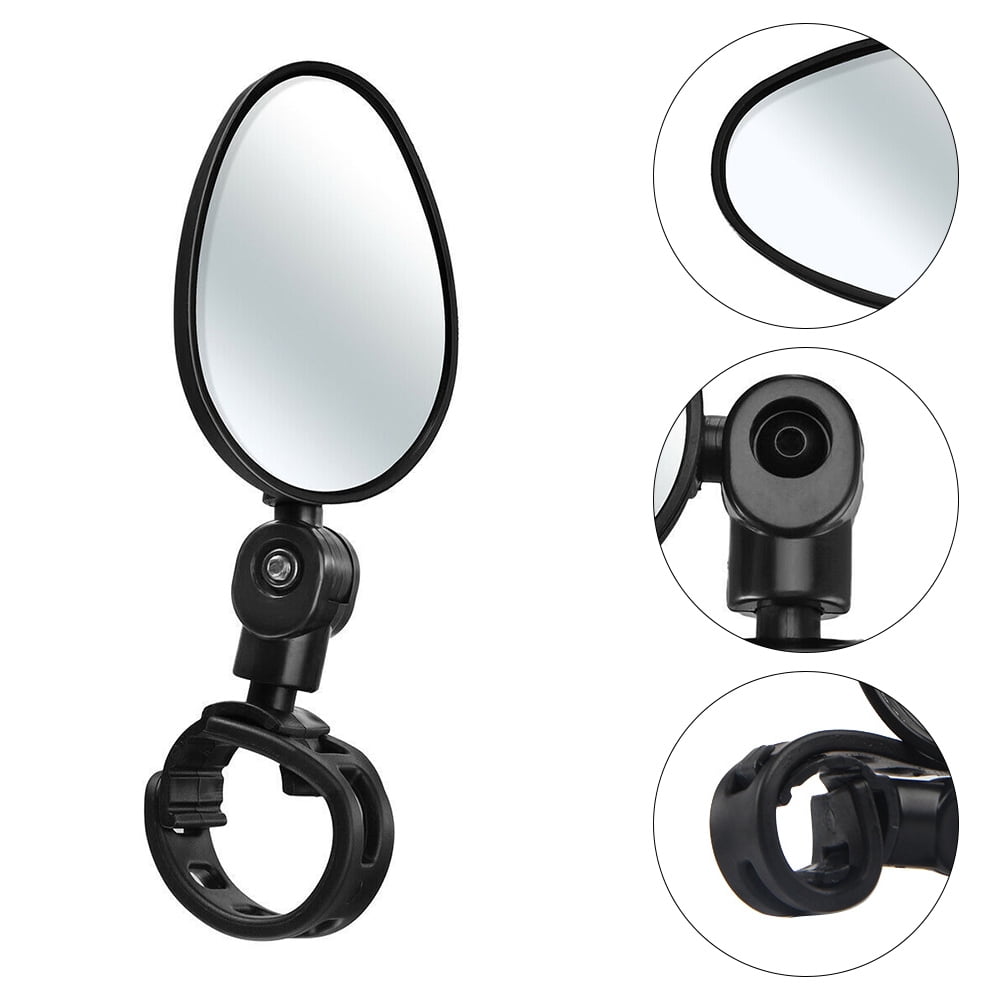 SWETRACE Rearview Mirror For Motorcycle 1 Pair Black Acrylic Plastic Adjustable 360-Degree Rotation 7x2.0in