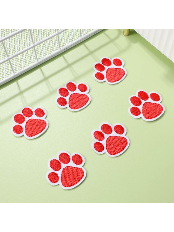 Red Embroidered Cloth Patches for Jackets and Backpacks 20Pcs