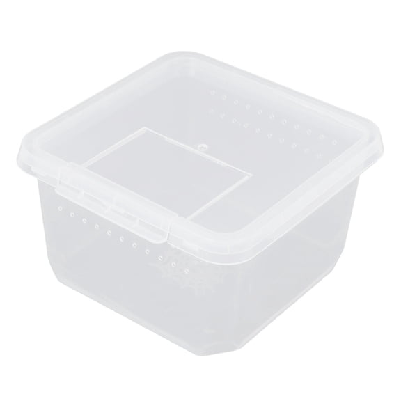 SWETRACE Reptile Feeder Container with Ventilation Holes Clear View for Insects and Reptiles