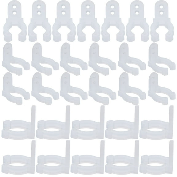 SWETRACE Rope Light Clips 30Pcs for Outdoor and Large Events White Plastic PVC