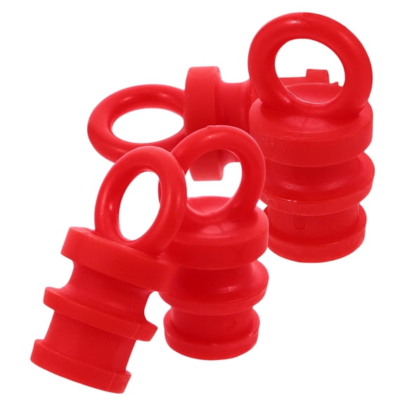 SWETRACE Safety Cone Post Cap Replacement, Bright Red PE Covers for Construction and Parking Areas