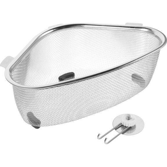 SWETRACE Silver Triangle Drainage Basket 1Pack for Multi Purpose Kitchen Applications