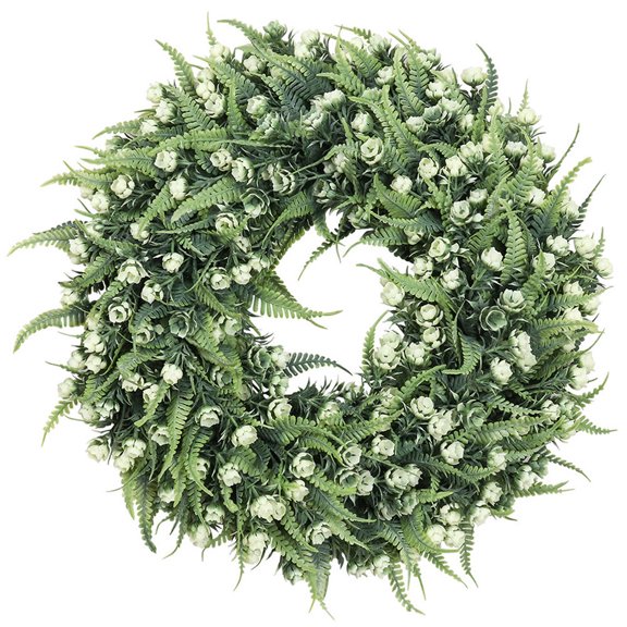 SWETRACE Simulation Flower Wreath round Plastic Door Hanging Decoration