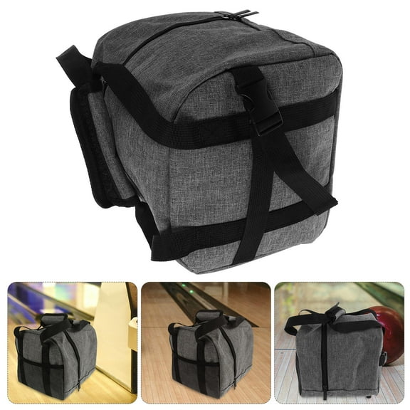 SWETRACE Single Ball Bowling Bag 1Pcs Grey Polyester with Ball Protection Feature for .7x8.7x8.7in