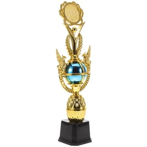 SWETRACE Small Blue Plastic Prize Trophy for Sports Events and Graduation Awards