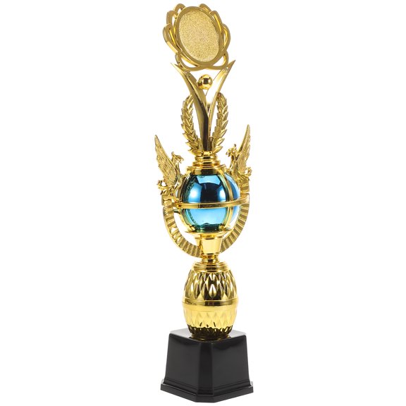SWETRACE Small Blue Plastic Prize Trophy for Sports Events and Graduation Awards