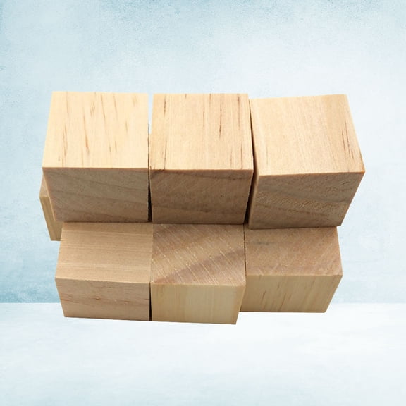 SWETRACE 60pcs Small Wooden Craft Blocks 20mm for Home Decoration and Projects, 3 Sets Included