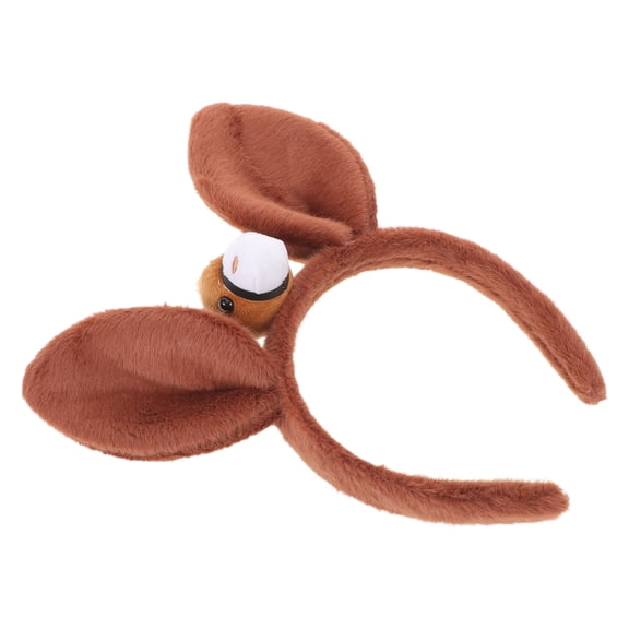SWETRACE Soft Brown Horse Ear Headband New Years Eve Hairband for Cosplay and Party