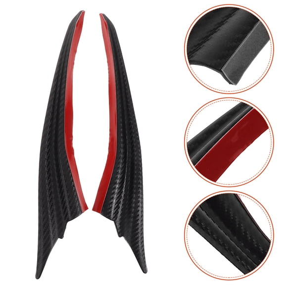 SWETRACE Universal ABS Car Spoiler Canards, Black, Aerodynamic Design for Stability