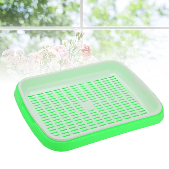 SWETRACE Sprouter Tray for Planting Multiple Seeds Green PP Material with Grid Design and Ventilation