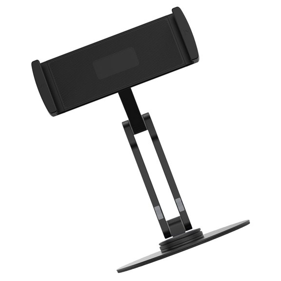 SWETRACE Tablet Storage Holder with Black Aluminum Alloy and Foldable Adjustment for Office Upgrade Accessory