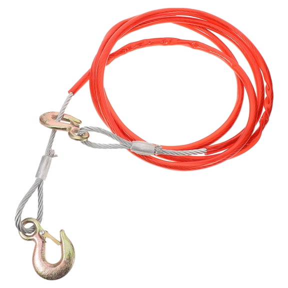 SWETRACE Tow Rope with Hooks 1Pcs Red White for Off Road Enthusiasts and Drivers 400.00X6.50X4.00Cm