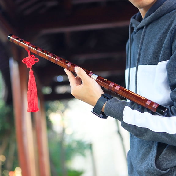 SWETRACE Traditional Chinese Bamboo Flute Light Brown Wooden Instrument for Playing with Melodious Tone