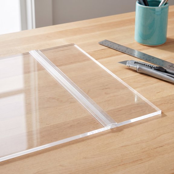 SWETRACE Transparent Acrylic Living Hinges for Aquarium Lids Flexible Low Profile Cabinet and Furniture Hinges