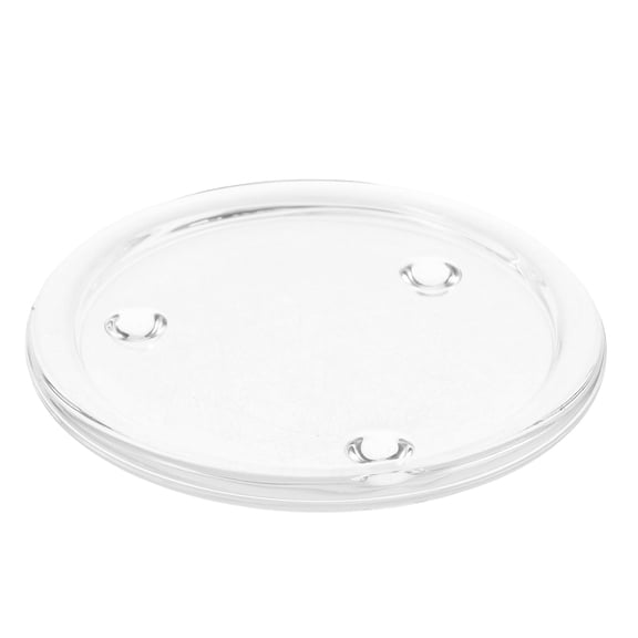 SWETRACE Transparent Glass Candle Holder Tray for Home Decor Elegant Multifunctional Base for Scented Candles