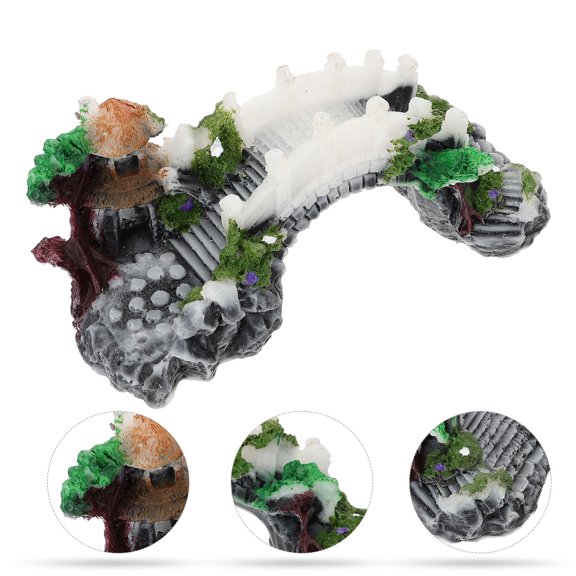 SWETRACE Turtle Basking Bridge Resin Aquarium Platform with Arch Design for Reptile Habitat