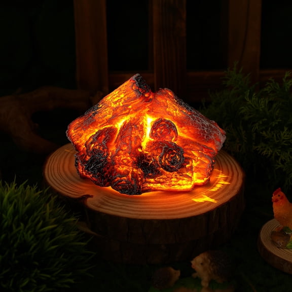 SWETRACE Fake Campfire Light USB Powered Red LED Flame Lamp for Holiday Fireplace Atmosphere