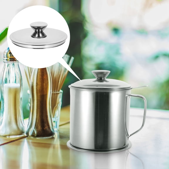 SWETRACE Universal Oil Pot Lid Stainless Steel For Kitchen Assistant 1Pack