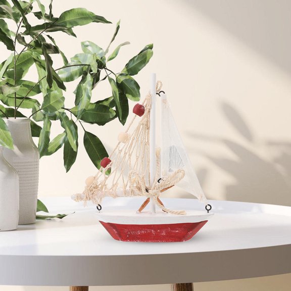 SWETRACE Vintage Wooden Sailboat Decor for Home Multi-Color Nautical Accent