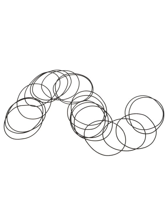Watch Back Gasket Kit Black Silicone Waterproof Sealing 200Pcs