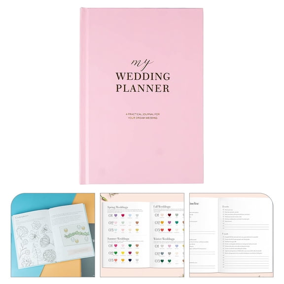 SWETRACE Wedding Planner Book A5 Pink Paper Notepad for Bride Memories