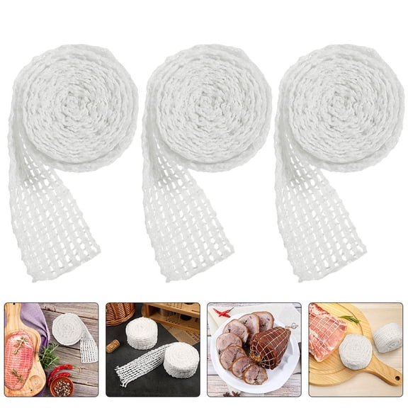 SWETRACE White Elastic Beef Netting Roll for Roasting Curing Meat Sausage Casings for Home Kitchen