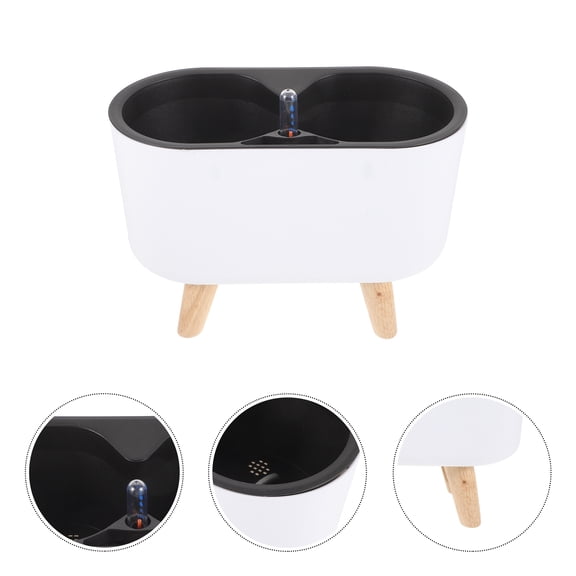 SWETRACE White Smart Self-Watering Pot, Plastic, for Home, Stores Water for A Week