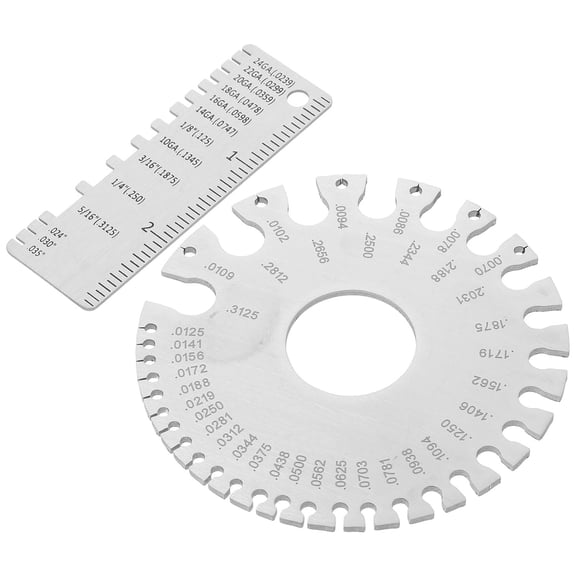 SWETRACE Wire Gauge Measuring Tools 2-Pack for Accurate Wire Diameter Measurement in Metalworking and Manufacturing