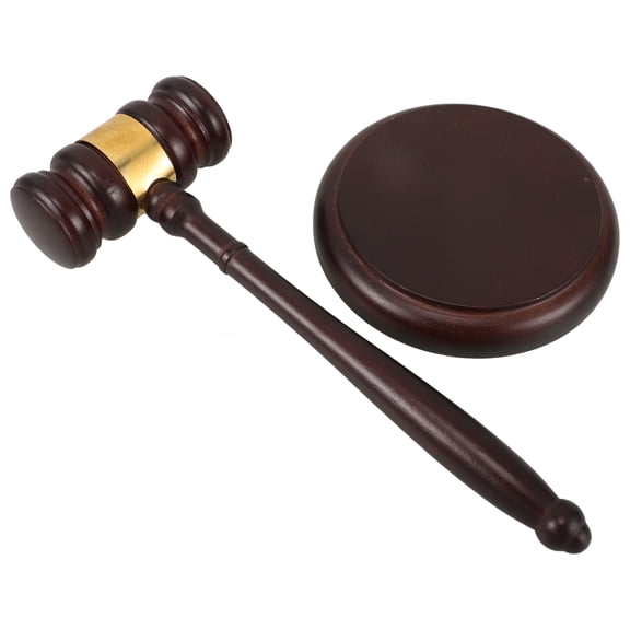 SWETRACE Wood Gavel Block Set 1 Set for Law Office Decor Judicial Functionality