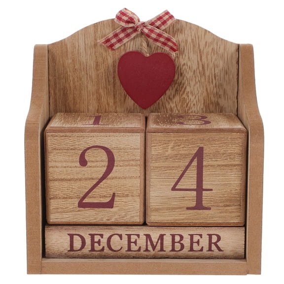 SWETRACE Wooden Cube Perpetual Desk Calendar, Reusable Date Blocks for Office Desk, Home Decor, Workspace